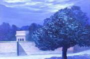 Anita Ree Mango tree by moonlight USA oil painting artist